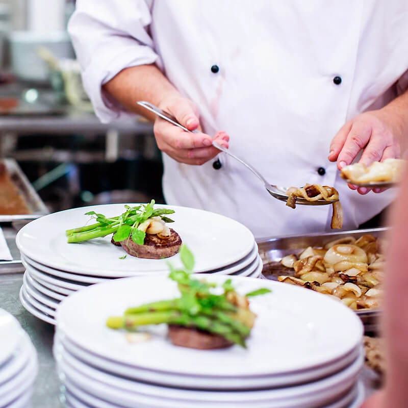 Chef Plating Food Chef Plating food